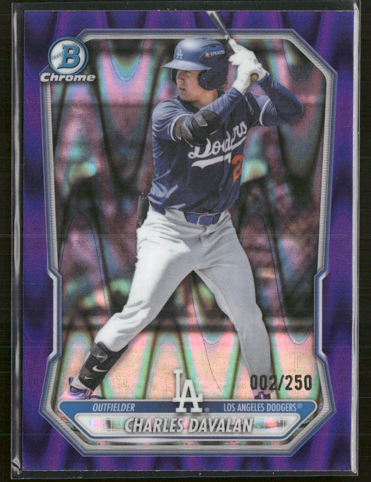 2026 Bowman C Prospects Purple Raywave Refractor Charles Davalan #/250 #BCP-73