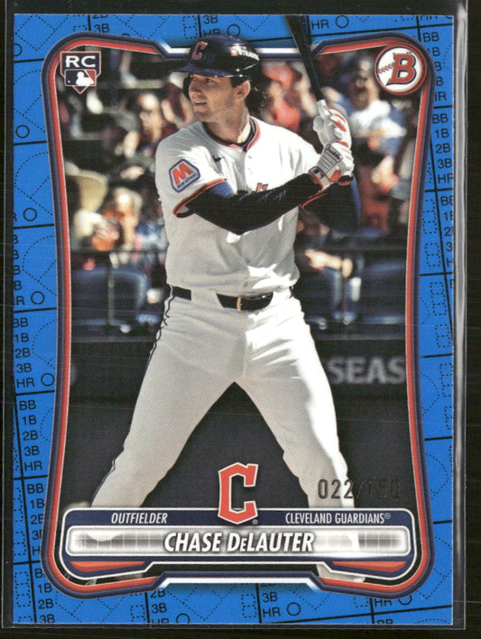 2026 Bowman Blue Pattern Chase DeLauter Rookie #/150 #37