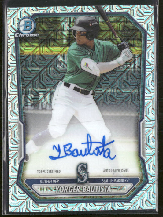 2026 Bowman Chrome Autographs Mojo Refractor Yorger Bautista Auto #BMA-YB