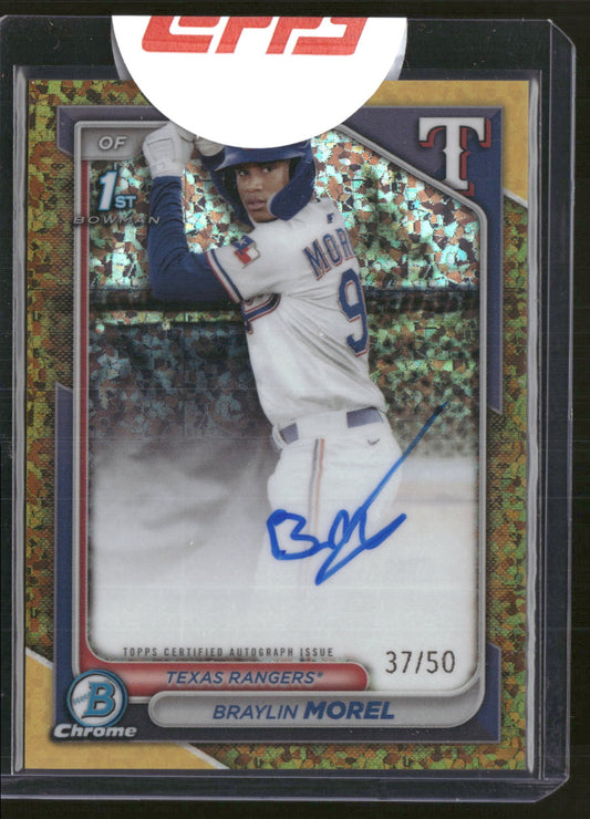 2024 Bowman C P Auto Gold Mini Diamond Refractors Braylin Morel #/50 #CPA-BM