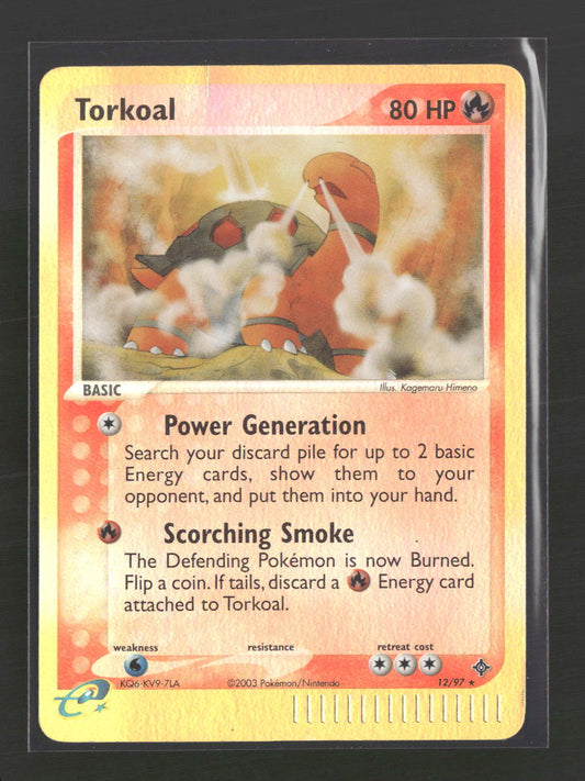 Dragon Torkoal Reverse Holo #12/97 *Damaged*