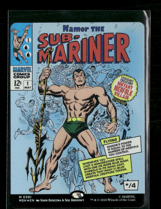 Marvel Super Heroes Namor the Sub-Mariner (Borderless) (0391) Foil #391