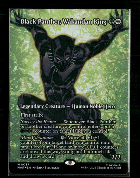 Marvel Universe Eternal-Legal Black Panther, Wakandan King (Borderless) Foil #87
