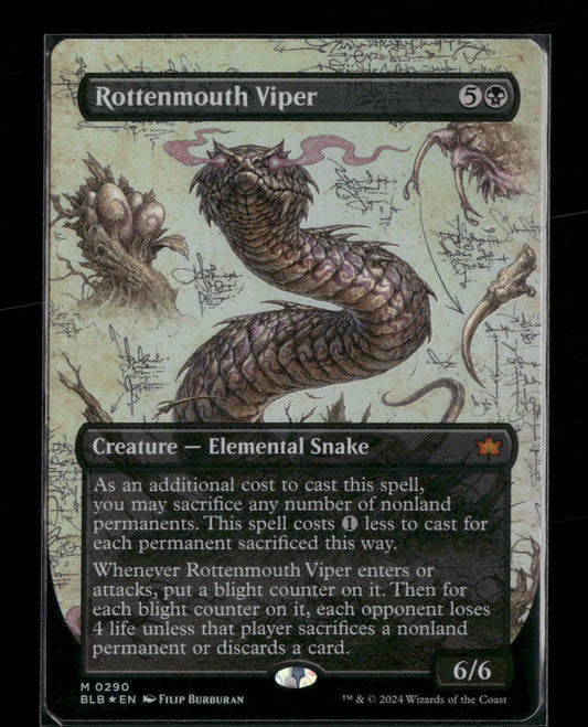 Bloomburrow Rottenmouth Viper (Borderless) Foil #290