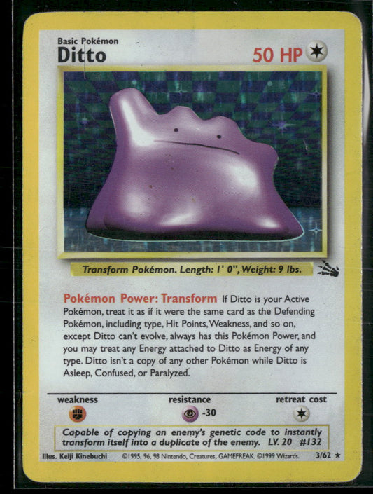 Fossil Ditto (3) #03/62 Damaged