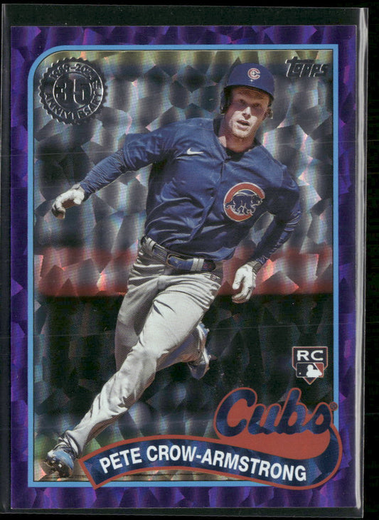 2024 Topp 1989 BB 35th Anni Foil Purple (Series Two) Pete Crow-Armstrong #/75