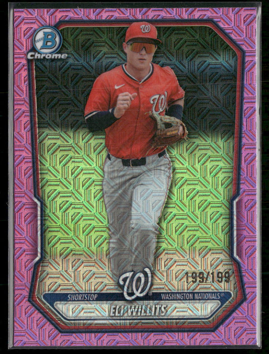 2026 Bowman Chrome Prospects Mojo Fuchsia Refractor Eli Willits #/299 #BCP-95