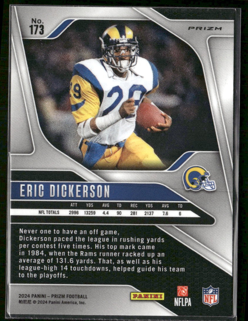 2024 Panini Prizm Black and Red Checker Eric Dickerson #173