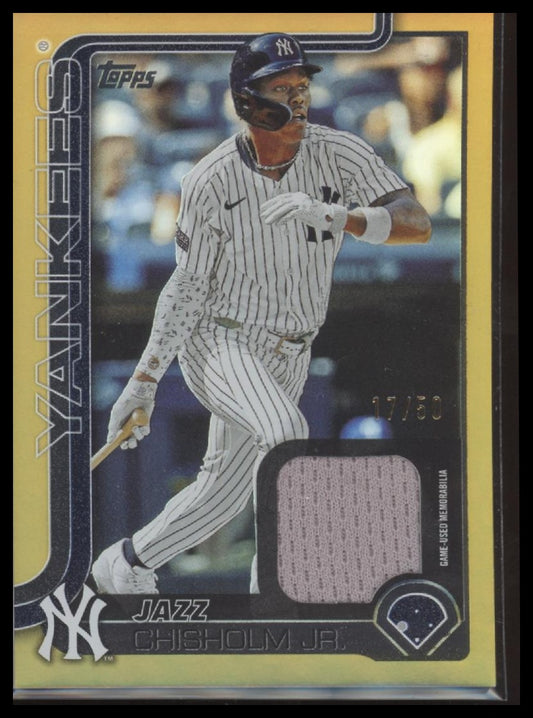 2025 Topps Gold Holo Foil Jazz Chisholm Jr. #/50 #185