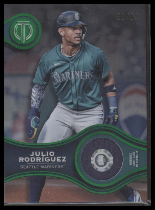 2024 Topps Tribute Stamp of Approval Relics Green /99 Julio Rodríguez #SOA-JR