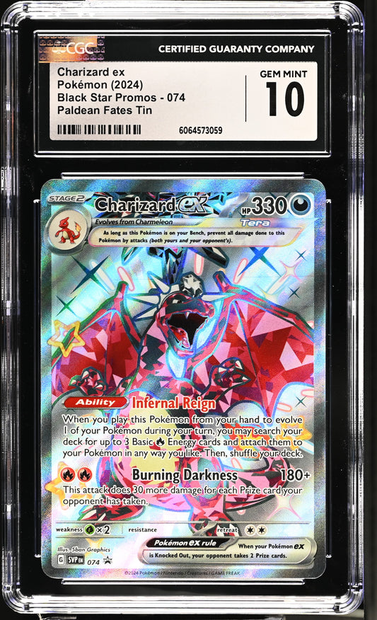 2024 Black Star Promos Charizard ex 10 CGC #074
