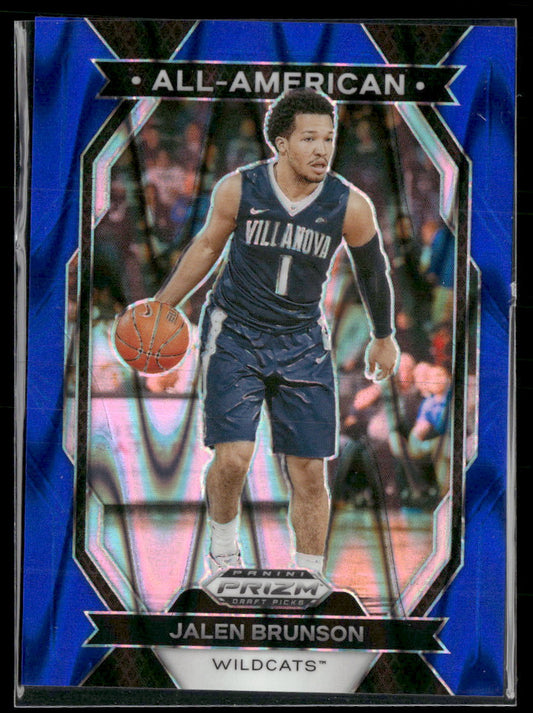 2024 Panini Draft Picks All-American Prizms Blue Seismic Jalen Brunson #/149