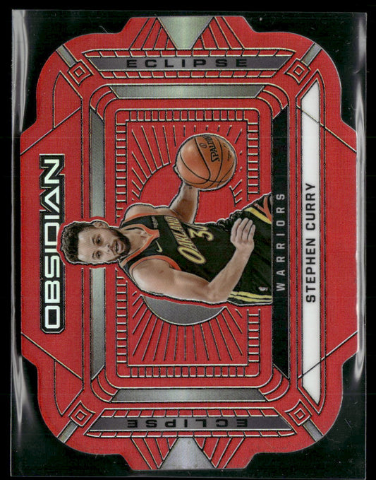 2020-21 Panini Obsidian Eclipse Electric Etch Red Flood Stephen Curry #3