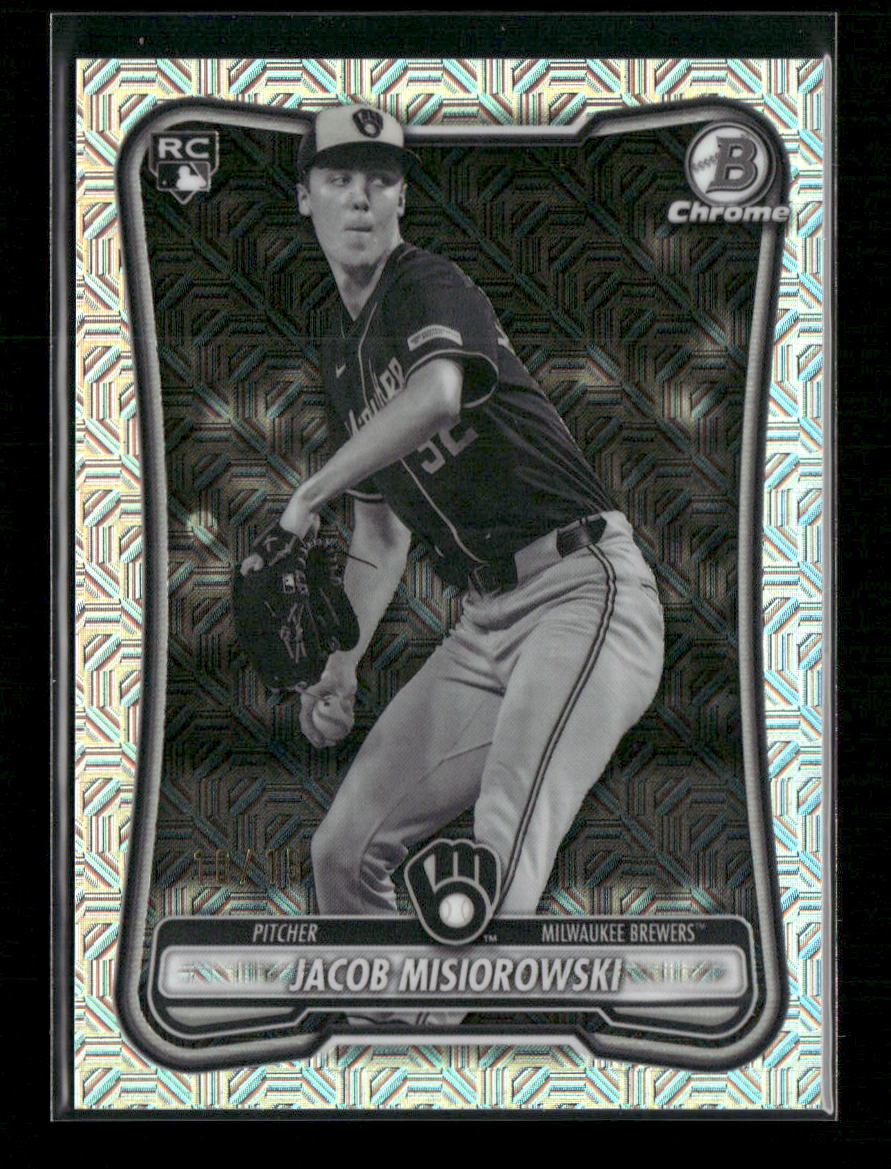 2026 Bowman Chrome Mojo Black & White Refractors Jacob Misiorowski RC #/15 #35