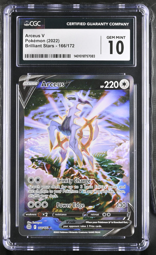 2022 Brilliant Stars Arceus V 10 CGC #166/172