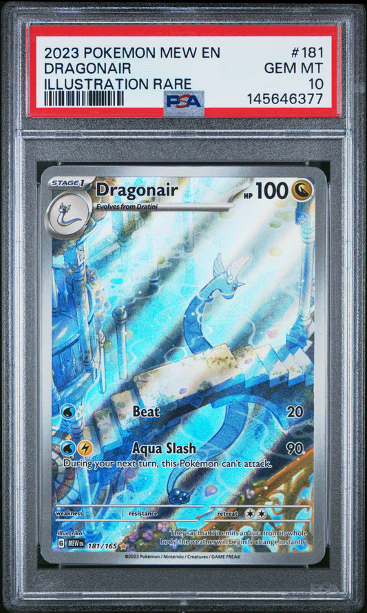 2023 Pokemon Mew En-151 Illustration Rare Dragonair 10 PSA #181