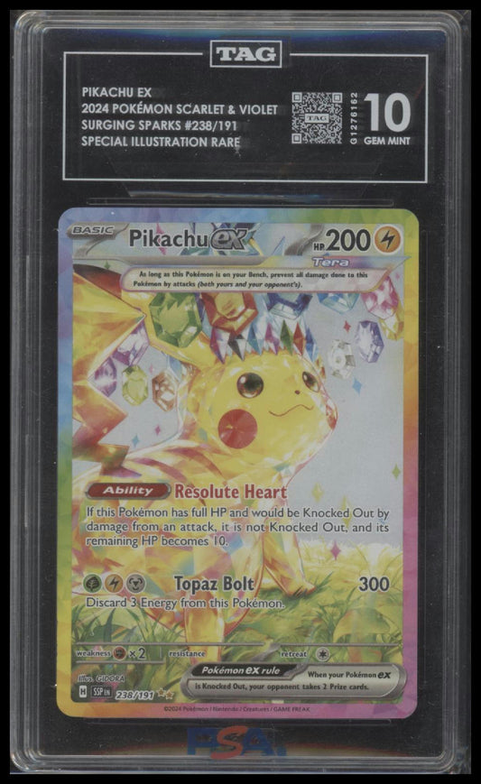 SV08: Surging Sparks Pikachu ex 10 TAG #238/191