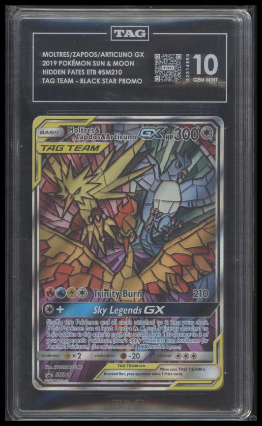 SM Promos Moltres & Zapdos & Articuno GX 10 TAG #SM210