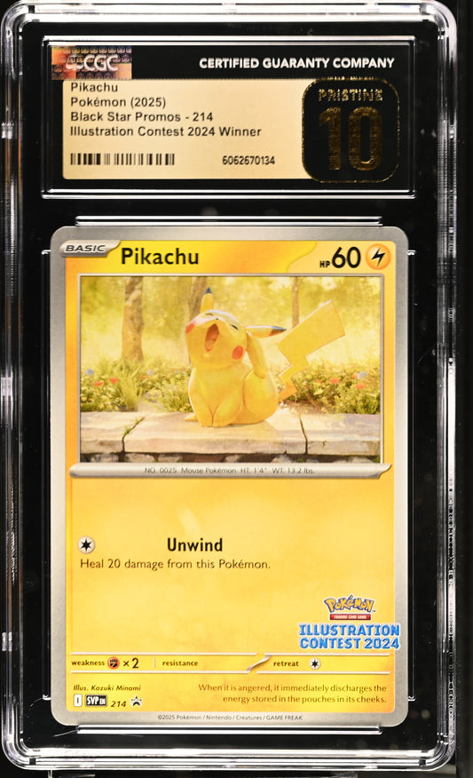 2025 Black Star Promos Pikachu 10 CGC #214