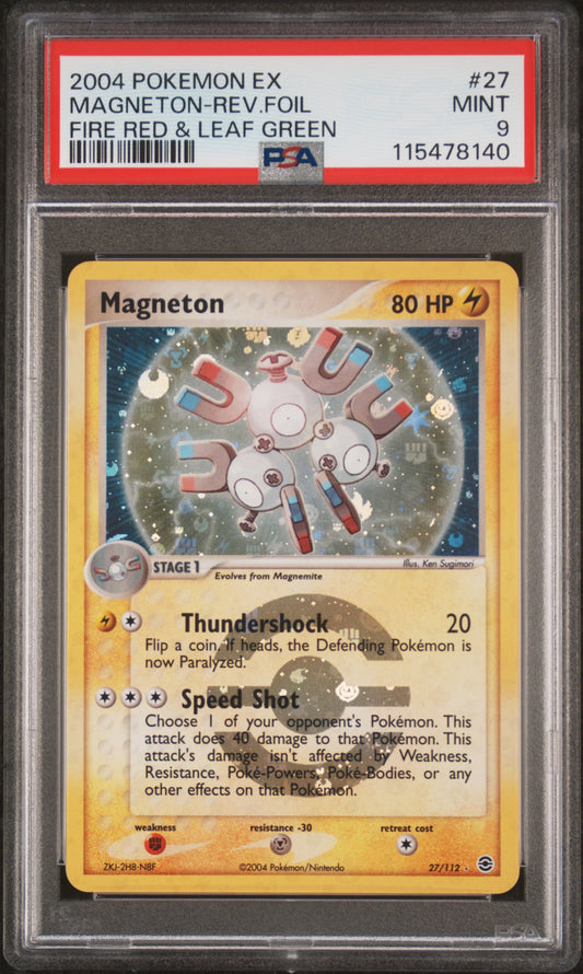 2004 Pokemon Ex Fire Red & Leaf Green Magneton-Rev.Foil 9 PSA #27