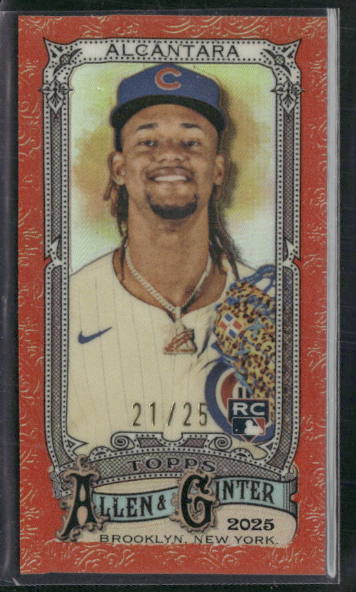 2025 Topps A & G Chrome Mini Orange Refractor Kevin Alcántara Rookie #/25 #83