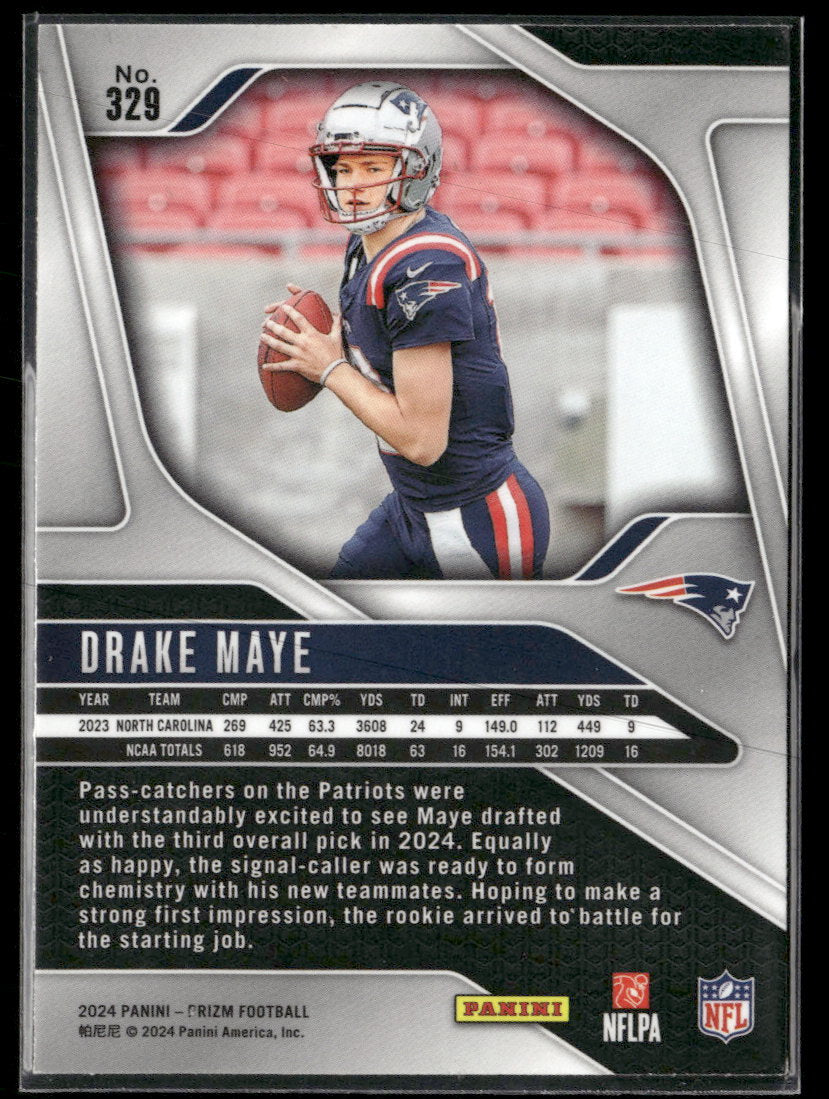 2024 Panini Prizm Drake Maye Rookie #329