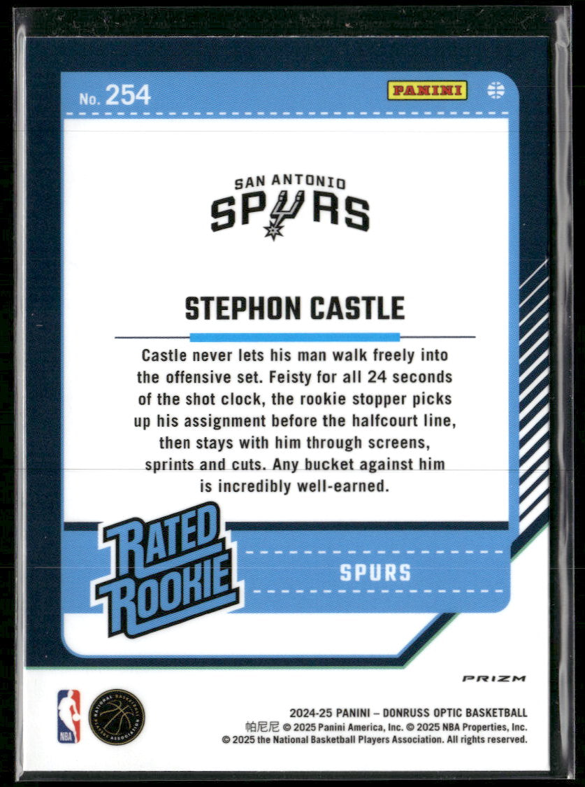 2024-25 Donruss Optic Purple Stephon Castle Rookie #254