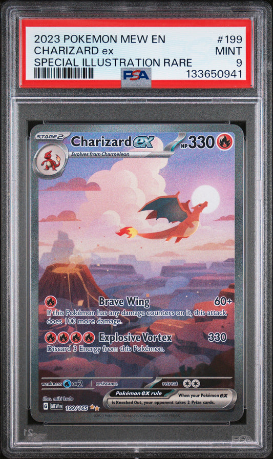 2023 Pokemon SV 151 Special Illustration Rare Charizard Ex 9 PSA #199