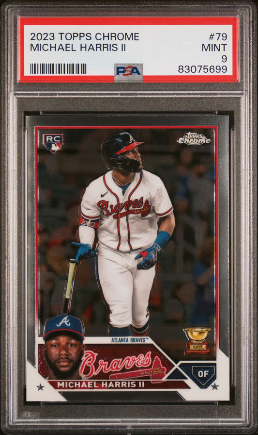 2023 Topps Chrome Michael Harris Ii 9 PSA #79