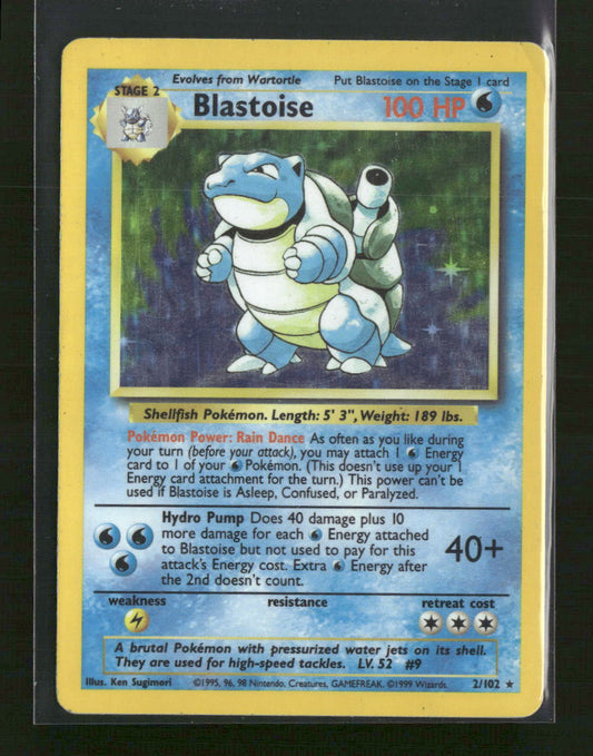 Base Set Blastoise #002/102 Damaged