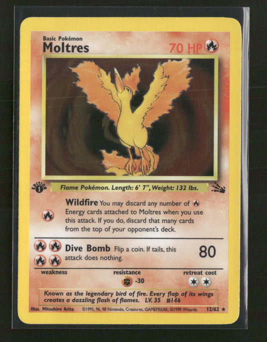 Fossil Moltres (12) 1st Edition #12/62