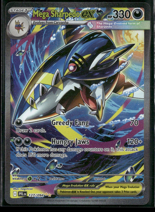 ME02: Phantasmal Flames Mega Sharpedo ex #127/094
