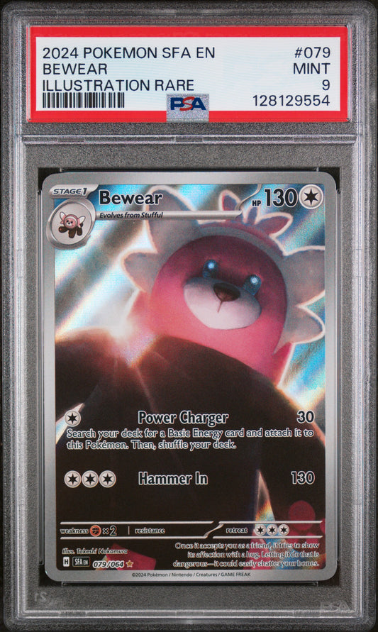 2024 Pokemon Sfa En-Shrouded Fable Illustration Rare Bewear 9 PSA #079