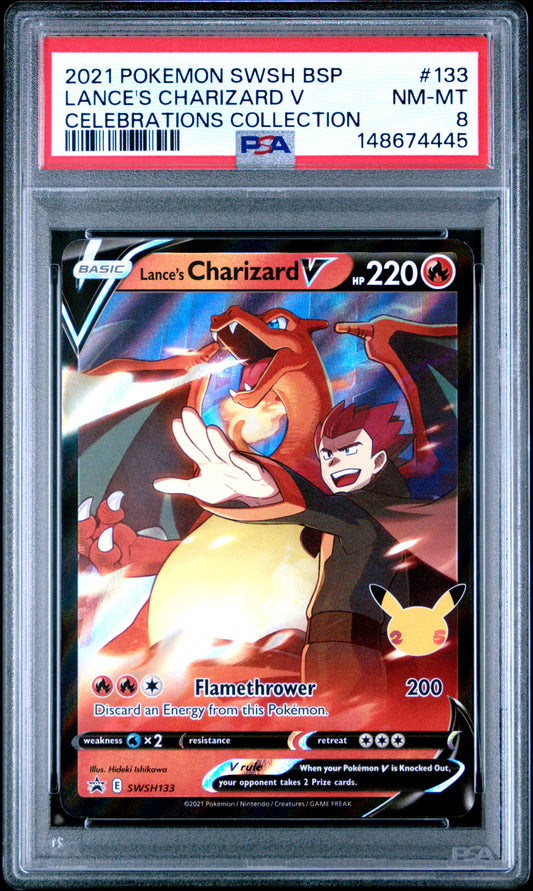 2021 Pokemon Swsh BSP Celebrations Collection Lance'S Charizard V 8 PSA #133