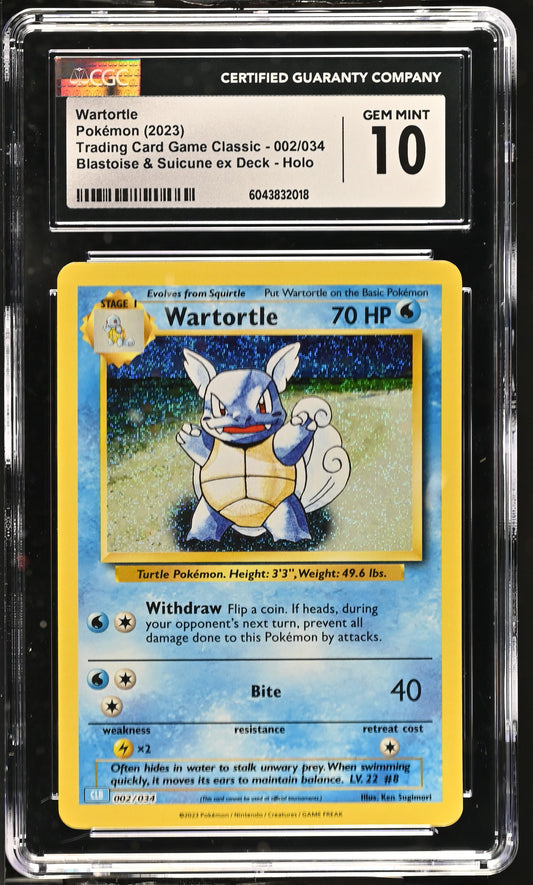 2023 Trading Card Game Classic Wartortle 10 CGC #002/034