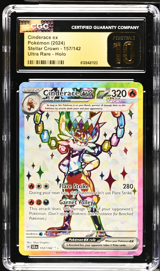 2024 Stellar Crown Cinderace ex 10 CGC #157/142