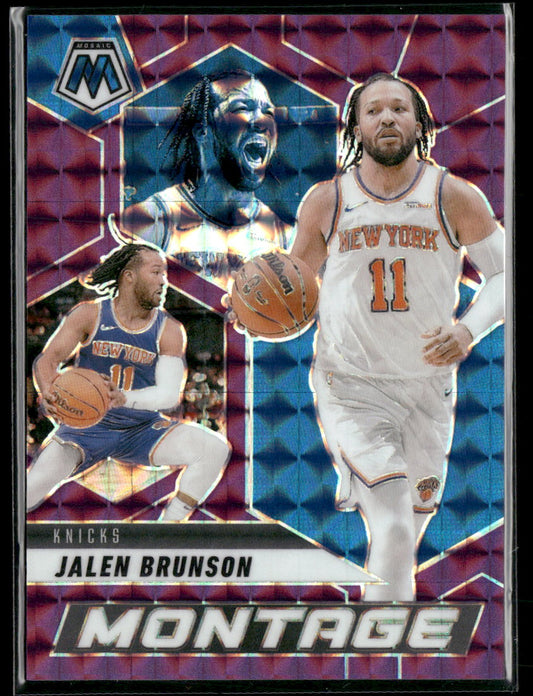 2024-25 Panini Mosaic Montage Mosaic Purple Jalen Brunson #/99 #2