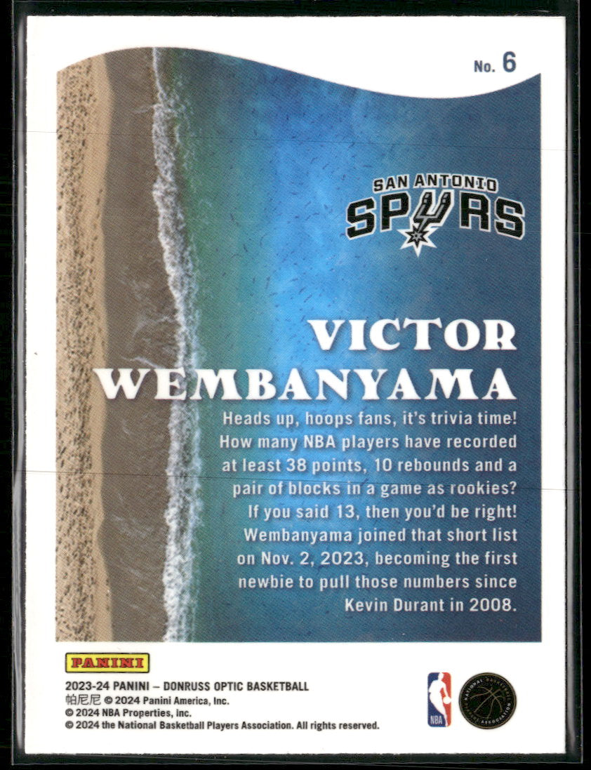 2023-24 Donruss Optic Splash! Victor Wembanyama #6