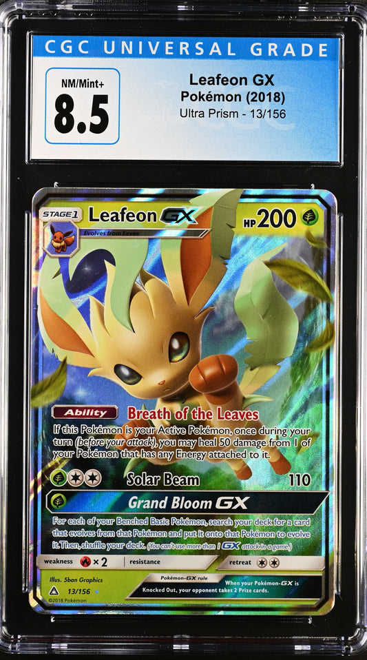2018 Ultra Prism Leafeon GX 8.5 CGC #13/156