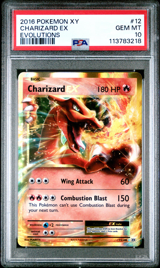 2016 Pokemon Xy Evolutions Evolutions Charizard Ex 10 PSA #12