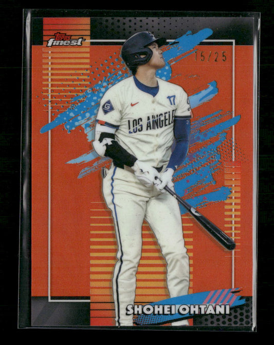 2026 Finest Orange Geometric Refractors Shohei Ohtani #/25 #150