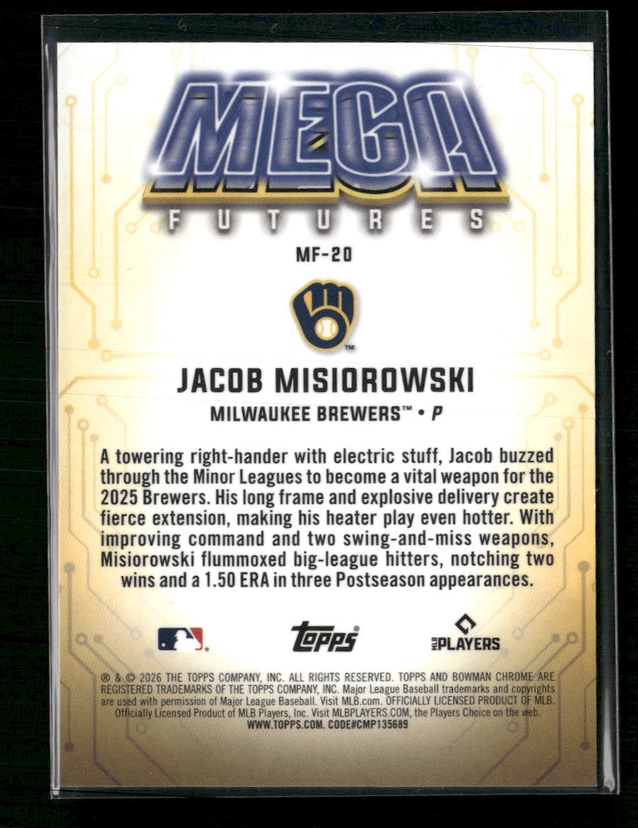 2026 Bowman Mega Futures Jacob Misiorowski #MF-20