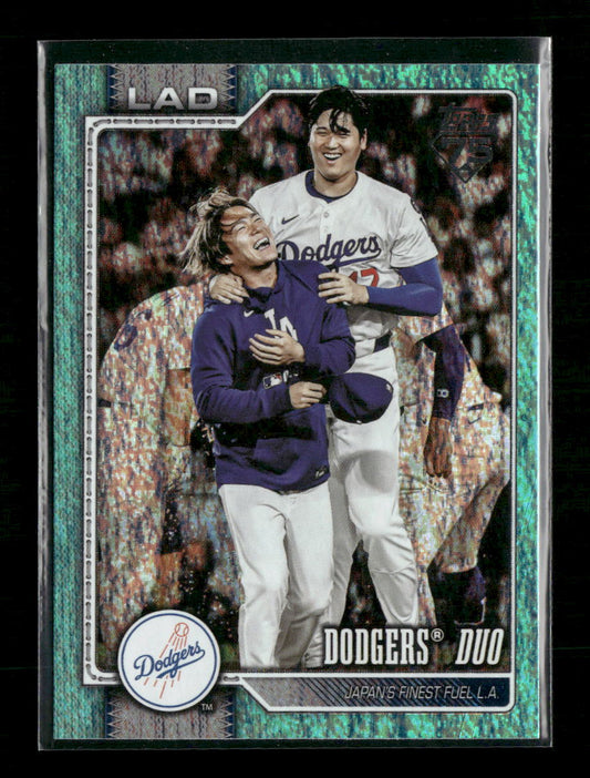 2026 Topps Aqua Holo Foil Dodgers Duo #265