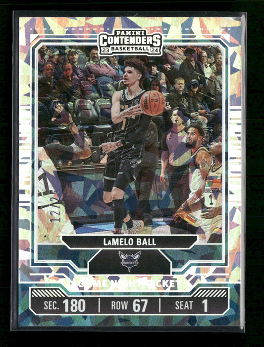 2023-24 Panini Contenders Game Night Ticket Cracked Ice LaMelo Ball #/25 #5