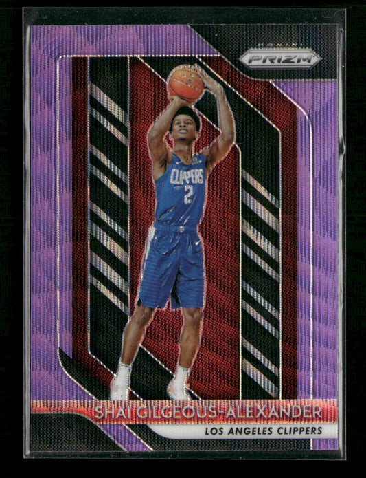 2018-19 Panini Prizm Prizms Purple Wave Shai Gilgeous-Alexander Rookie #184