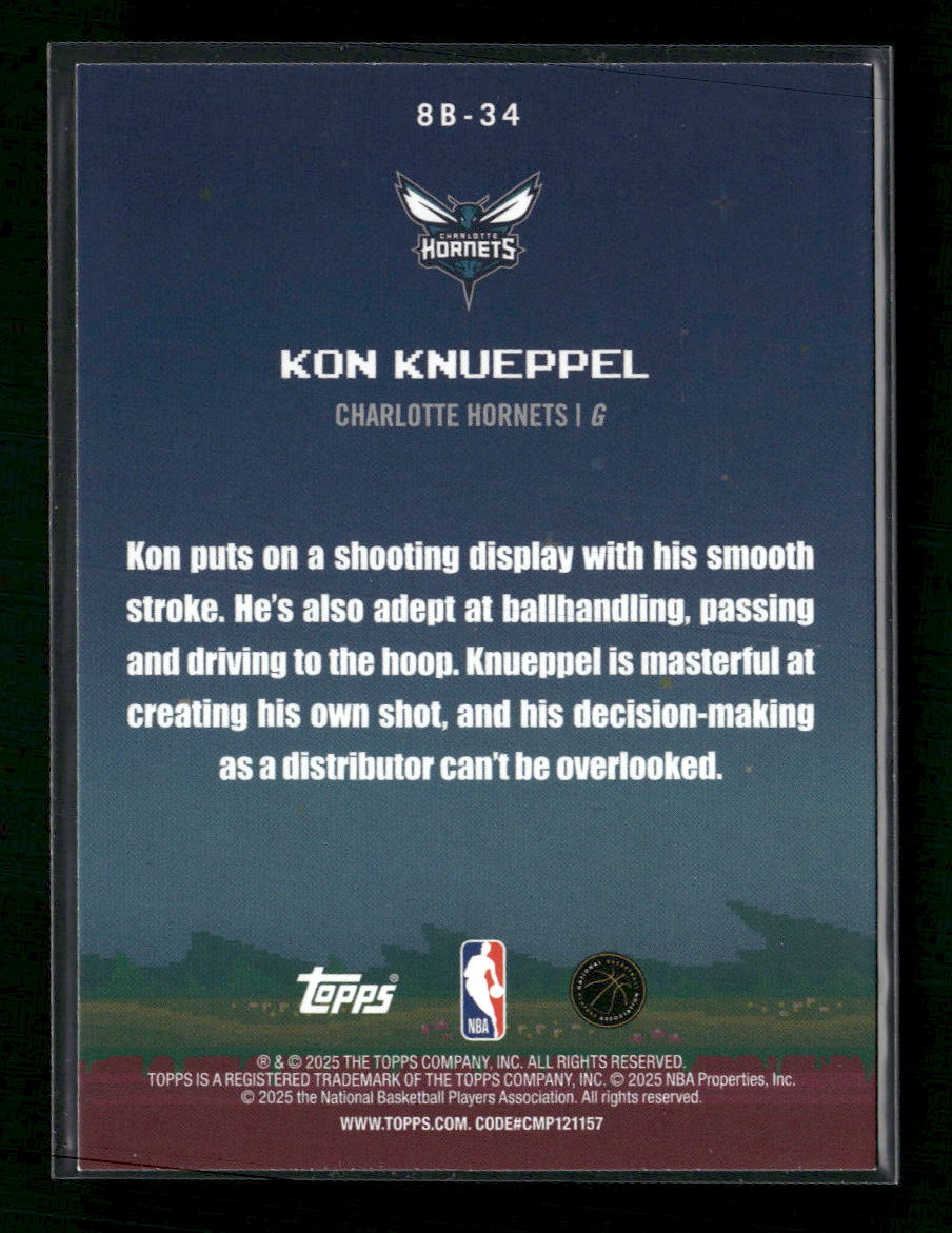 2025-26 Topps 8-Bit Ballers Green Holo Foil Kon Knueppel #/99 #8B-34
