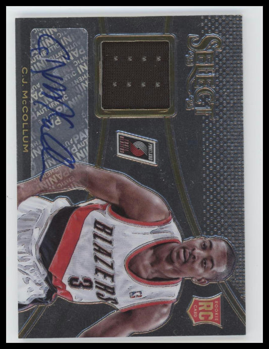 2013-14 Panini Select Rookie Jersey Autographs C.J. McCollum Auto #19