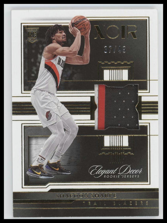 2022-23 Panini Noir Elegant Decor Prime Shaedon Sharpe #/49 #EDR-SHS