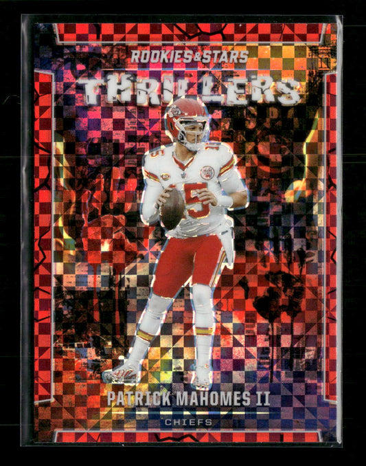 2024 Panini Rookies & Stars Thrillers Red Plaid Patrick Mahomes II #T-PMS