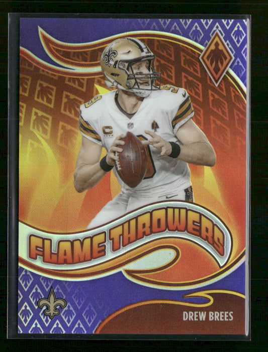 2021 Panini Phoenix Flame Throwers Purple Drew Brees #/125 #FT-30